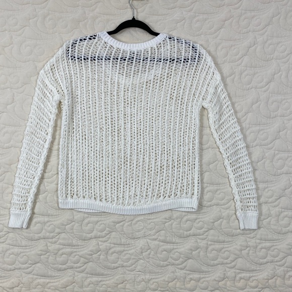 Guess Open-Knit Sweater White Size XS - Picture 9 of 9